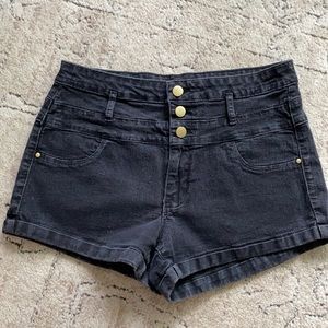 Black High Waisted Shorts
